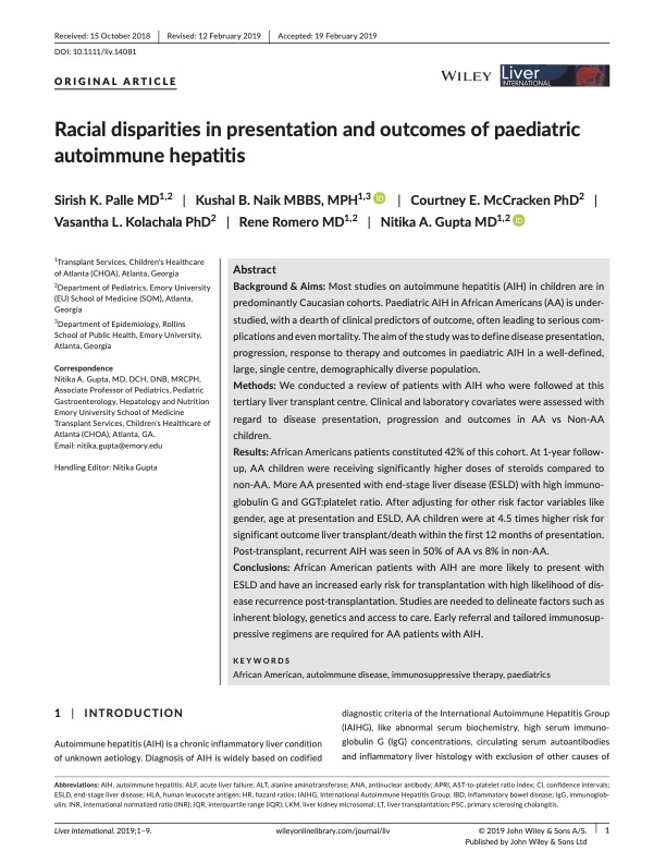 Racial Disparities