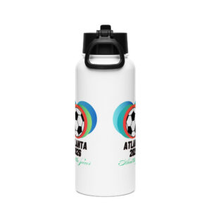 ATL Soccer Stainless steel water bottle with a straw lid